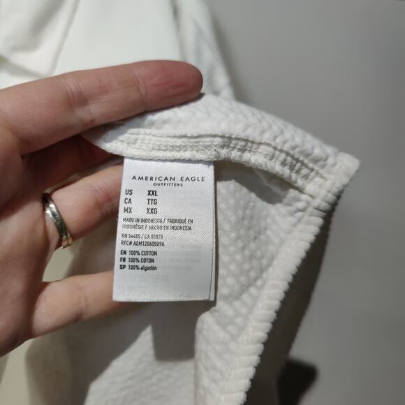 American Eagle Outfitters White Button Down Shirt - Picture 4 of 6